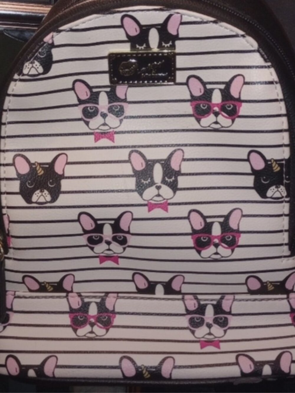 Luv Betsey Johnson Frenchie Backpack/ Purse LN